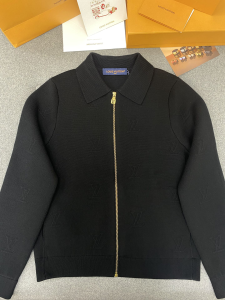 Louis Vuitton LV Blason Embossed Wool Blouson Black Monogram Macro Jacquard Louis Vuitton LV Blason Embossed Wool Blouson Black Monogram Macro Jacquard