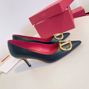 Valentino Vlogo Leather Pumps 75MM