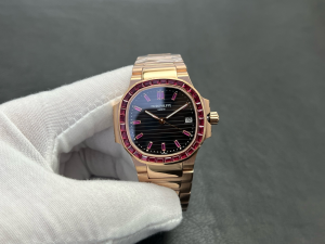 Patek Philippe Ruby Nautilus Automatic Watch Rose Gold 35MM Patek Philippe Ruby Nautilus Automatic Watch Rose Gold 35MM