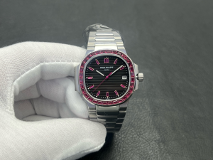 Patek Philippe Ruby Nautilus Automatic Watch White Gold Red 35MM Patek Philippe Ruby Nautilus Automatic Watch White Gold Red 35MM