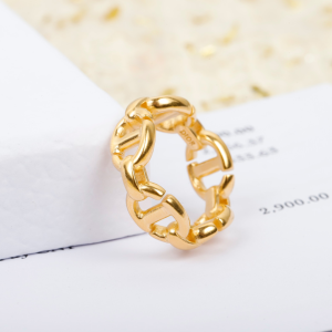 Dior Gold CD Navy Rings