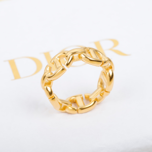 Dior Gold CD Navy Rings