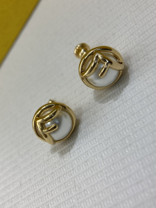Fendi F Is Pearl Earrings