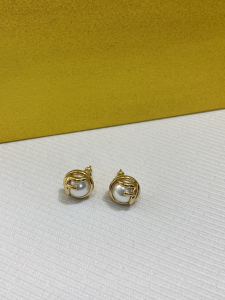 Fendi F Is Pearl Earrings