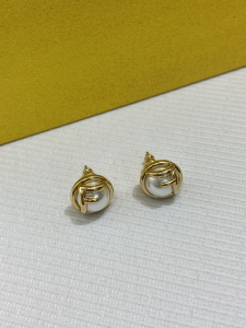 Fendi F Is Pearl Earrings