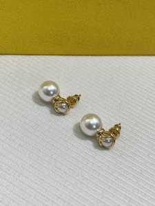 Fendi F Is Pearl Earrings