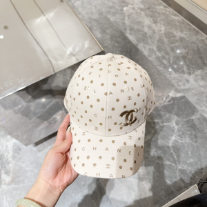 Chanel CC Logo White Canvas Baseball Cap Hat