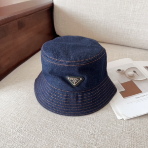 Prada Denim Blue Fabric Bucket Hat
