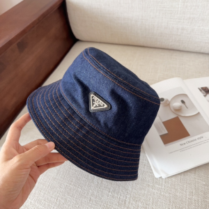 Prada Denim Blue Fabric Bucket Hat
