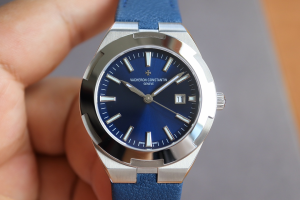 Vacheron Constantin Overseas Calfskin Leather Watch Blue Vacheron Constantin Overseas Calfskin Leather Watch Blue