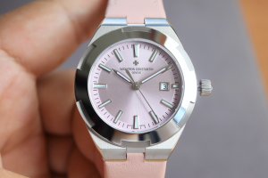 Vacheron Constantin Overseas Calfskin Leather Watch Pink Vacheron Constantin Overseas Calfskin Leather Watch Pink