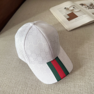Gucci White Original GG Canvas Baseball Hat