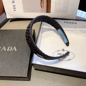 Prada Black Nylon Headband