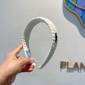 Prada White Nylon Headband