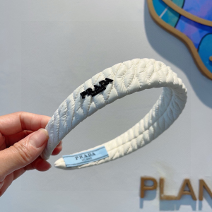 Prada White Nylon Headband