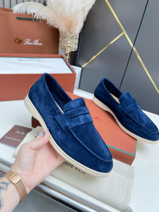 Brunello Cucinelli Suede Leather Penny Loafer Blue Brunello Cucinelli Suede Leather Penny Loafer Blue