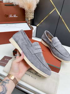 Brunello Cucinelli Suede Leather Penny Loafer Grey Brunello Cucinelli Suede Leather Penny Loafer Grey