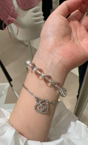 Chanel Crystals CC Heart Bracelets