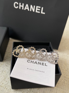 Chanel Crystals CC Heart Earrings