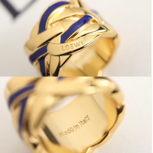 Loewe Nest Rings Gold Blue