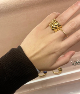 Loewe Nest Rings Gold Blue