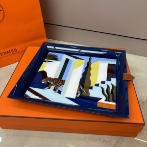 Hermes Atrium Jaguar Dans UN Jardin Mexicain Tray Blue Hermes Atrium Jaguar Dans UN Jardin Mexicain Tray Blue