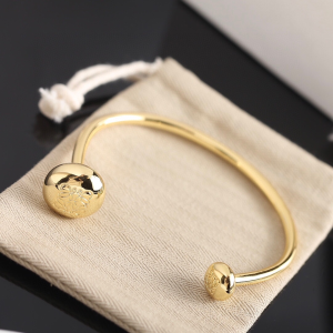 Loewe Anagram Pebble Cuff Bracelets Yellow Gold Loewe Anagram Pebble Cuff Bracelets Yellow Gold