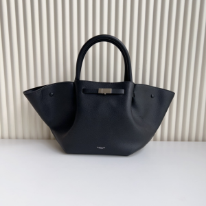 Demellier The New York Small Grained Leather Tote Shoulder Bag Black Demellier The New York Small Grained Leather Tote Shoulder Bag Black