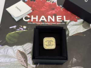 Chanel Crystals CC Square Earrings