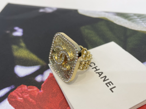 Chanel Crystals CC Square Earrings