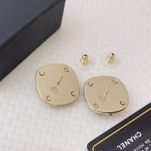 Chanel Crystals CC Square Earrings