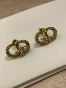Dior Petit CD Bee Crystal Earrings