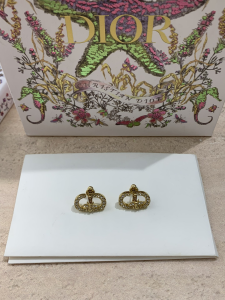 Dior Petit CD Bee Crystal Earrings