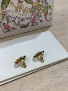 Dior Petit CD Bee Crystal Earrings