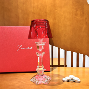 Baccarat Crystal Harcourt Our Fire Candlestick Red Baccarat Crystal Harcourt Our Fire Candlestick Red