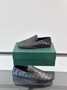 Bottega Veneta Sunday Black Woven Leather Slip On Loafers Bottega Veneta Sunday Black Woven Leather Slip On Loafers