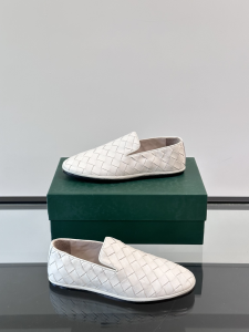 Bottega Veneta Sunday White Woven Leather Slip On Loafers Bottega Veneta Sunday White Woven Leather Slip On Loafers