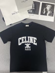 Celine Black White Cotton Jersey Paris Loose T Shirt Celine Black White Cotton Jersey Paris Loose T Shirt