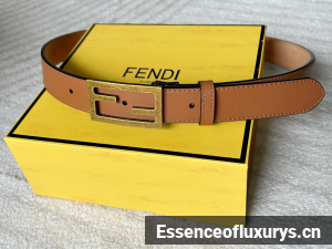 Fendi Classic Baguette FF Logo Buckle Brown Leather Belt 30MM Fendi Classic Baguette FF Logo Buckle Brown Leather Belt 30MM