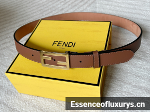 Fendi Classic Baguette FF Logo Buckle Brown Leather Belt 30MM Fendi Classic Baguette FF Logo Buckle Brown Leather Belt 30MM