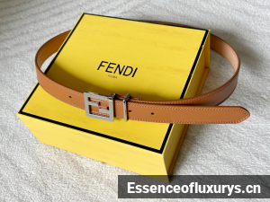 Fendi FF Logo Buckle Brown Leather Belt 25MM Fendi FF Logo Buckle Brown Leather Belt 25MM