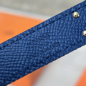 Hermes Kelly Jean Denim Blue Belt 18MM