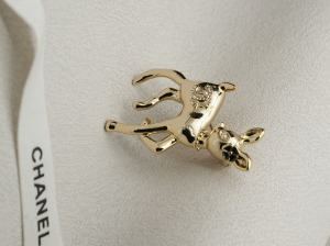 Chanel Crystal CC Deer Brooch
