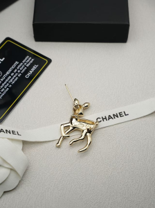 Chanel Crystal CC Deer Brooch