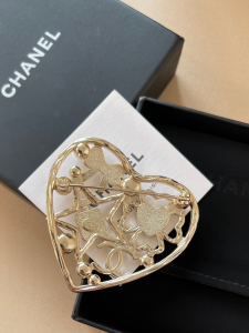 Chanel Heart Charms Brooch