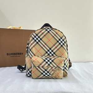 Burberry Small Check Backpack Sand Burberry Small Check Backpack Sand
