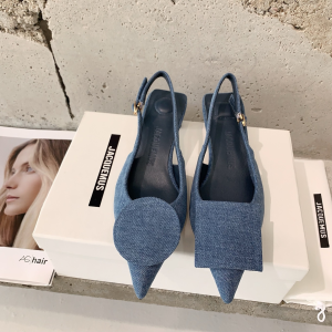 JACQUEMUS The low Duelo Denim Blue slingbacks Pumps JACQUEMUS The low Duelo Denim Blue slingbacks Pumps