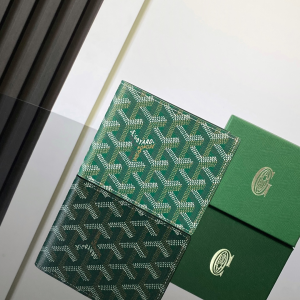 Goyard Saint Florentin Leather and Canvas Wallet Green Goyard Saint Florentin Leather and Canvas Wallet Green