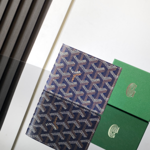 Goyard Saint Florentin Leather and Canvas Wallet Navy Blue Goyard Saint Florentin Leather and Canvas Wallet Navy Blue