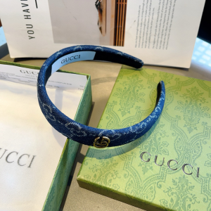 Gucci Denim Blue GG Canvas Headband